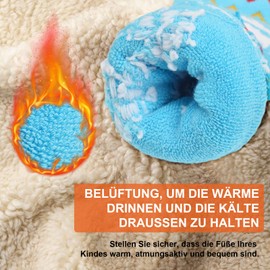 GRPSKCOS Kids Ski Socks, 2 Pairs Warm Thick Thermal Snowboard Skating Socks for Boys Girls Toddler 3-12 Years, 02 Pink Blue + Pink Green