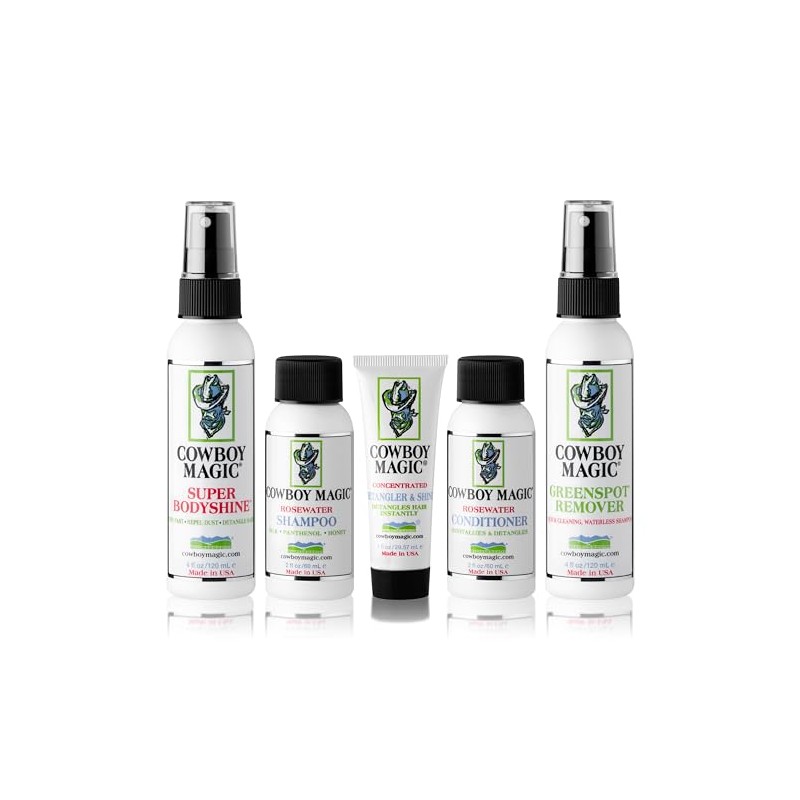 Cowboy Magic Sample Kit – Includes Rosewater Shampoo (2 oz),