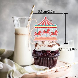 S-Cp-0004 Ice Cream Fruit Dessert Cupcake Topper Colorful Glitter Happy Birthday Sensory Pop Game Theme Decor Supplies Baby Shower Boys Girls Birthday Party Decorations