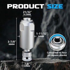 GSTK adapter for converting impact wrenches to electric hammers, square handle electric wrench to 4-pit square handle