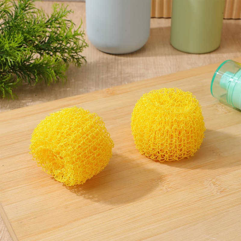 2pcs Nano Cleaning Ball Serving Cookware Ball Mesh Scrubber Sponge