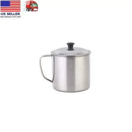 tsyware 1 Pc of 24oz (700ml) Rust Resistant Tin Cup/Mug with Lid & Handle for Camping