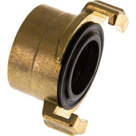 GK Hose Coupling, G 1 Inch Female Thread, Brass, Material: Brass Thread Inside: G 1 Inch