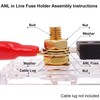 Greluma 2 Pcs Inline ANL Fuse Holder 0/2/4 Gauge AWG