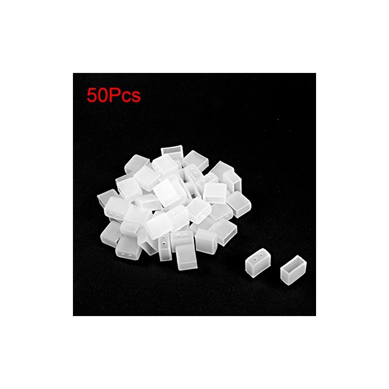 uxcell 50pcs Silicone Plug Fit 3528 8mm Wide LED Tube