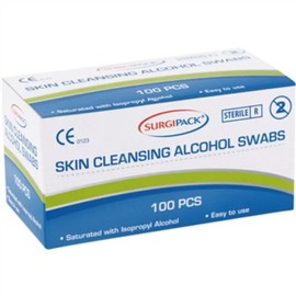 SURGIPACK SKIN CLEANSING ALCOHOL SWABS 100PCS