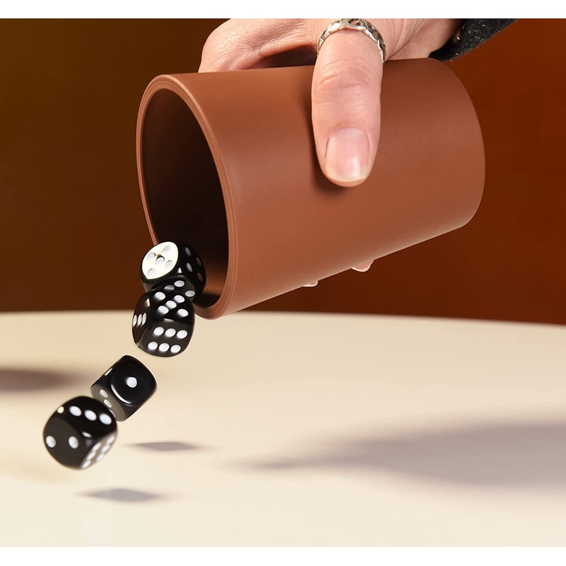 WeLoveDice DiceCupFlex Flexible Dice Cup with Lid Including 5 Dice