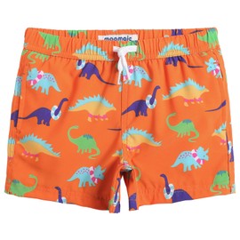 maamgic Boys Swim Trunks Stretch Quick Dry Swim Shorts Kids Bathing Suits Toddler Boy Swimsuit Swimwear Dinosaur Land Orange 5/6