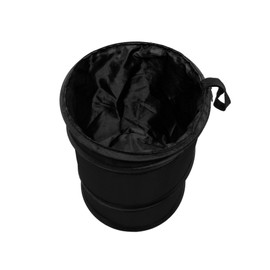 FH Group Automotive Waterproof Portable Collapsible Small Trash Can Garbage Container fits Most Cars,Polyethylene, SUVs, and Trucks Black