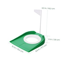 Totority 2pcs Golf Putting Hole Cups with Flags Portable Golf Practice Tools for Accurate Putting Visual Target Flags Versatile Placement Home Office