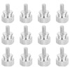 sourcing map 12pcs M4x8mm Knurled Thumb Screw Computer Case Threaded