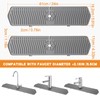 COBETE Kitchen Sink Splash Guard, 24in Faucet Mat Splash Catcher,