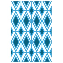 Sizzix Multi-Level Textured Impressions Embossing Folder Rhombus Line Pattern by Olivia Rose, 665740, Multicolor, One Size