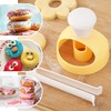 USHXVG 2Pcs Donut Molds with Dip Tongs, Hollow Bread Mold,