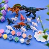 TuYines Dinosaur Painting Set for Children, Dinosaur Figures Craft Set,