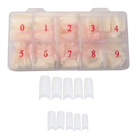 LALAFINA 1 Box Pieces Nail Art Decoration Wedding Decoration Girls Fake Nails Manicure Tips Nail Full Cover Diy Nail Art Tool Nail Stickers for Christmas Half Stick Acrylic Nail Piece Boxed