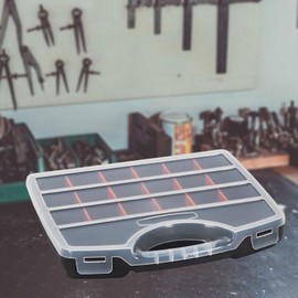 Dickly Tool Organizer Box Fly Fishing Lure Box Multipurpose Tool Box with Removable Dividers for Small Parts, Beads, Bolts, Screws