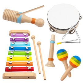 Montessori Toys for 1 2 Year Old,Musical Instruments for Toddlers 1-3 ,Baby Wooden Toy Set,Educational Music Toys Stocking Stuffers for Boys Girls Age 1 2 3 Year Old