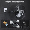 Simple Deluxe 20 Inch High Velocity 3 Speed, Black Wall-Mount