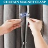 12 x Magnets for Curtains, Curtain Stopper for Rails, Magnetic