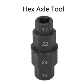 Motorcycle Hex Axle Tool, Front Wheel Spindle Removal Wrench 17 19 22 24mm with Wide Range of Applications for Suzuki Motorcycles (Black)