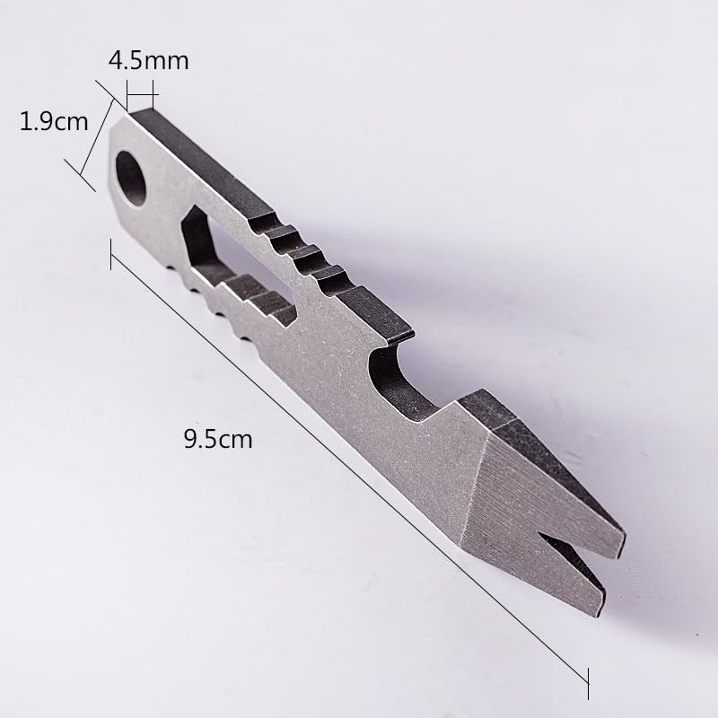 Micro Wrench Multi-Tool, Stainless Steel Construction, For Keychain, Auto, Camping,