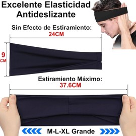 Beyson 6 Pcs Diademas Deportivas para La Cabeza - Kit de Bandas Elásticas con 5 Colores para Hombre y Mujer, Diademas de Cabello Absorbe El Sudor, Bandas para el Cabello, Secado Rápido, Transpirable