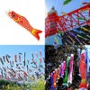 Ulable Five Color Carp Flag Colorful Japanese Style Fish Flag