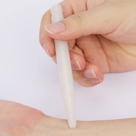 ideayard Jade Gua Sha Pen Kratzen Massage Wand Werkzeug Akupunktur Stift Therapie Stick Point Behandlung (Weiße Jade-Weiße)