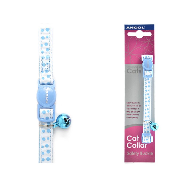 10 Pack x - Ancol - Dotty Cat Collar Pink