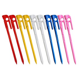 ELLISSE MK-180RA Made in Japan Forged Pegs, Ellisse Stake, 7.1 inches (18 cm), Rainbow, Set of 10, Powder Coated