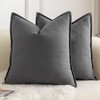 Mandioo Pack of 2 Neutral cotton Cushion Covers 55x55 cm