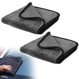 2 Pcs Wipe Bathroom Drying Cloth,Window Cleaning Shower Glass Cloths Microfibre Shiny Wipes Towel,Magic Super Absorbent Towelogy Best Clean,Streak-Free Microfiber Towels for Bath Kitchen(40 * 40cm)