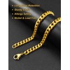 Hoyazvet Men's Necklace Cuban Link Chain 7mm 28 Inch Hip