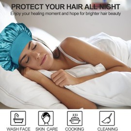 AYOCULTURE Non-Slip Silk Sleep Bonnet - Breathable Curly Hair Protector with Secure Fit - Coffee
