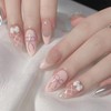 Bow French Tip Press on Nails Medium Almond Fake Nails