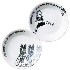 Ogura Toki Ultra Monsters Collection Lightweight Curry Plate, Set of 2, Ultraman x Alien Baltan
