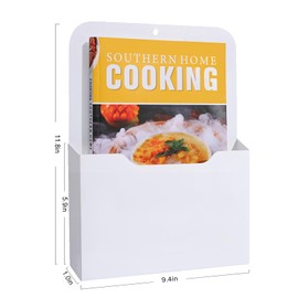 Magnetic File Holder, Magnetic Paper Holder, Pocket Organizer for Refrigerator, File Cabinets, Whiteboard, Magnetic Hanging Wall Magazine File Folder Case for Mail Letter Notebook Planners (2 Pack)