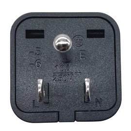 UK/KSA/UAE/Singapore to US/Canada Plug Adaptor, 3-pin UK Plug Convert to 3-pin United State/Canada Socket with Safety Shutter (1 Piece)