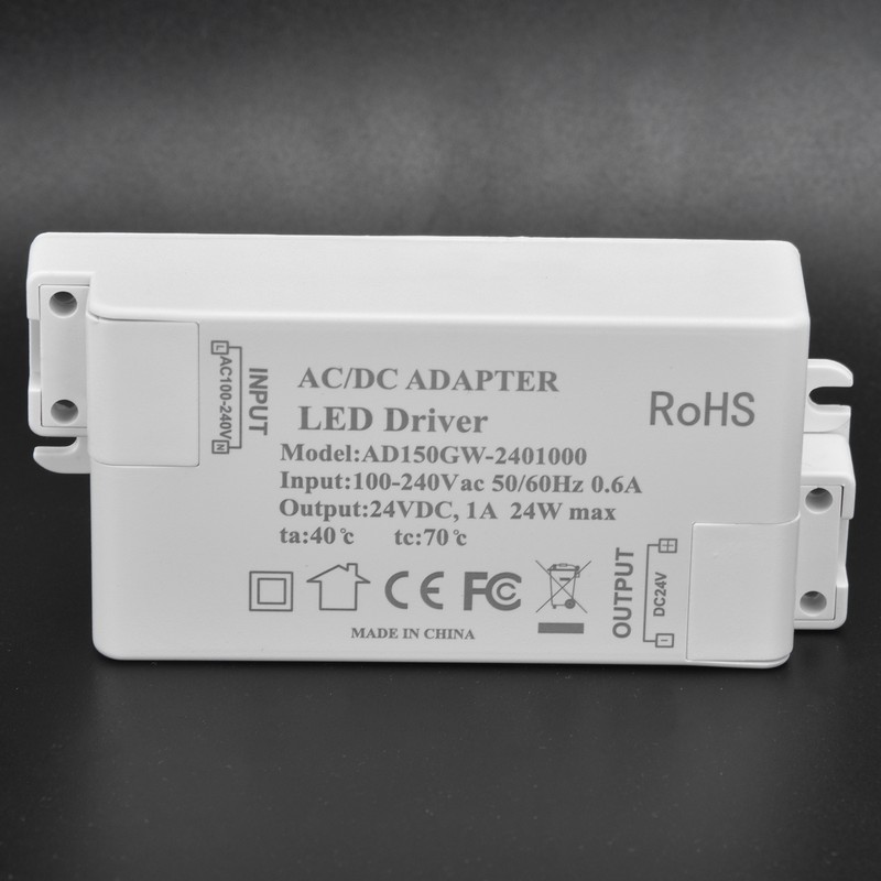 DC 24V 24W 1A LED Driver Constant Voltage Flame Retardant