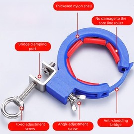 2-Pack Cable Pulling Tool, Wire Pulling Tools for Electricians - Nylon & Stainless Steel Cable Wire Threading Tool with Smooth Pulley, Blue