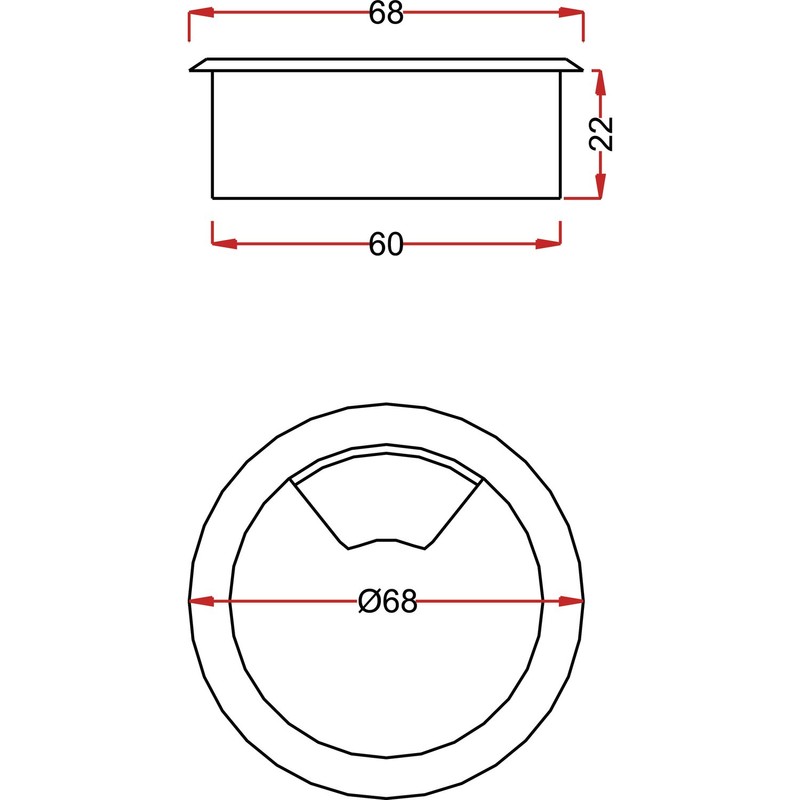 Secotec D60 mm Black/5 Cable 60 mm 5 pieces