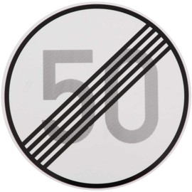 Original Traffic Sign End 50 km/h Traffic Sign 60th Birthday Road Sign Road Sign Road Signs RA1