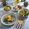 Gibson Elite Mayfair Bay Embossed Double Bowl Dinnerware Set, Service