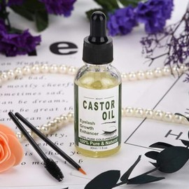 Aceite de Ricino Serum para Fortalecer, Alargar y Nutrir las Pestañas y Cejas, estimula Crecimiento Pestañas Fórmula Concentrada