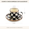 MACKENZIE-CHILDS Espresso Cup and Saucer Set, Cute Small Coffee Cups