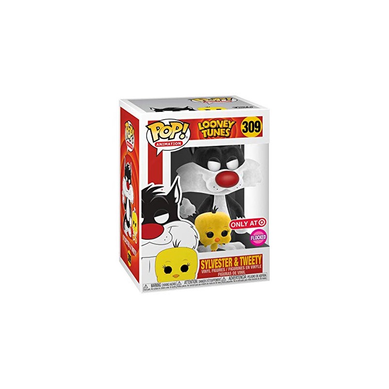 Pop & Tee Looney Tunes SYLVESTRE and Tweety Flocked Exclusive