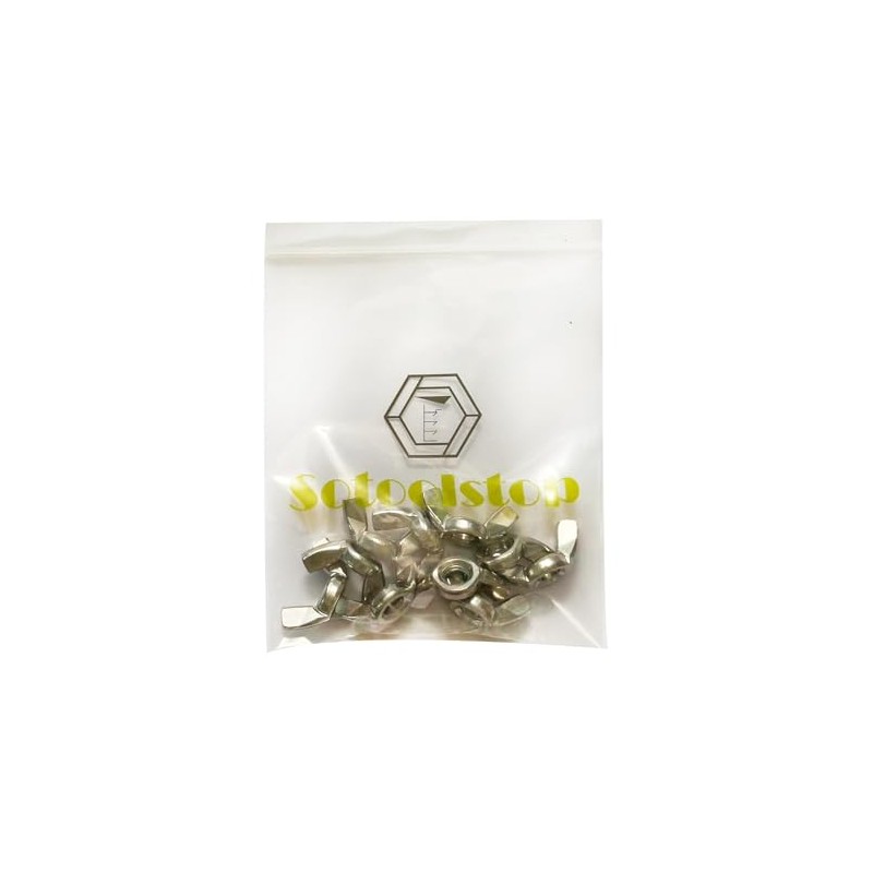 M6 Wing Nuts,Stainless Steel 18-8(304) Wing Nuts, 20Pcs-Pack