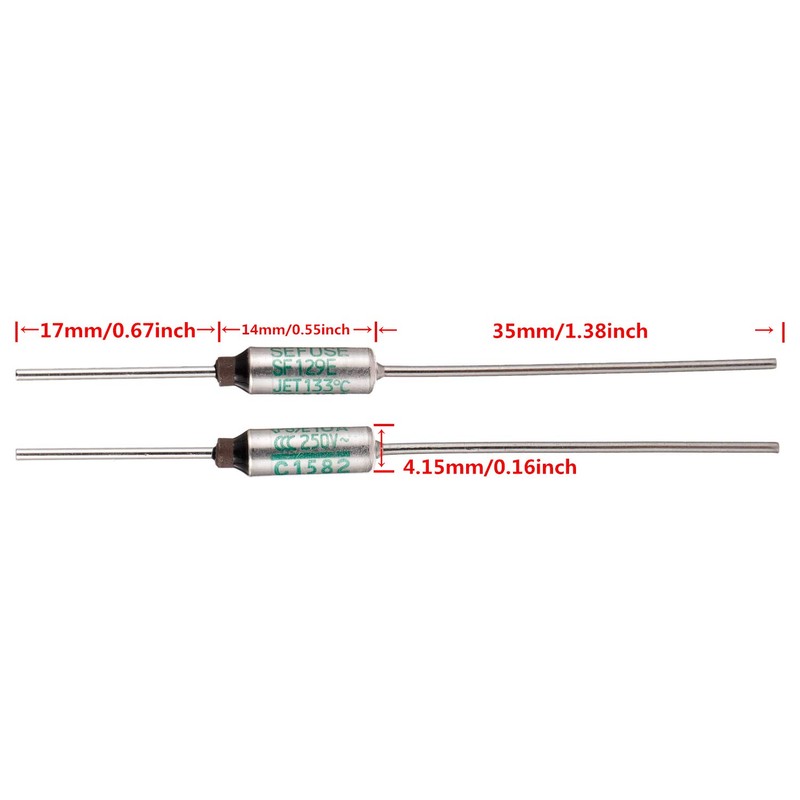 BOJACK SF129E SEFUSE 10A 250V Thermal Fuses 133 Degrees Celsius