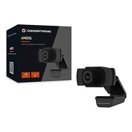 Conceptronic Webcam fhd amdis 1080p USB, Gris                                                                                                         